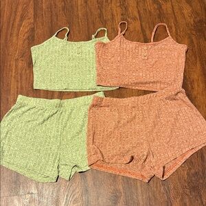 2 Cozy Knit Lounge Sets Size M